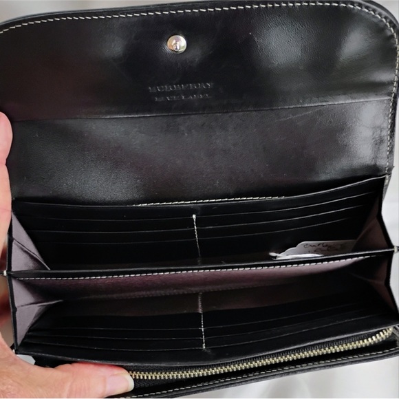 EUC Burberry Blue Label Blue Plaid Long Wallet - Picture 8 of 10